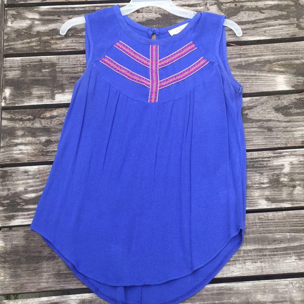 Bright blue / purple sleeveless top